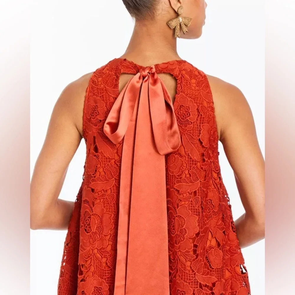 Mestiza New York Burnt Orange Lace Dress